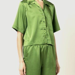 Apparis Short Sleeve Satin Shirt